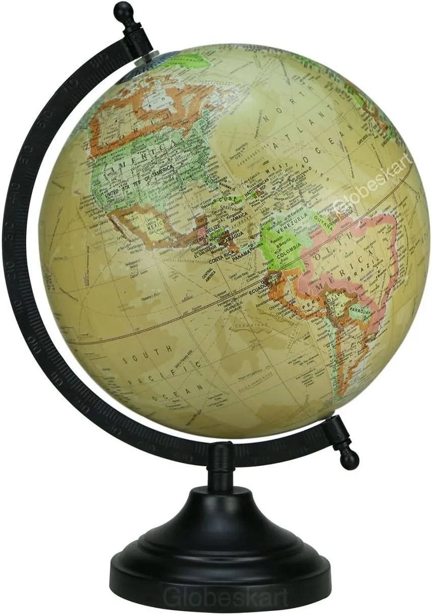 Samyuktha Crayon Multicolour Desk and TableTop Political World Globe/Educational Globe/Gift Item/Crayon Multicolour