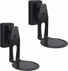 Sanus Speaker Wall Mounts for Sonos Era 100™ Pair - Swivel & Tilt Speaker Mount with Easy 15-Minute Install - Black, 2-Pack
