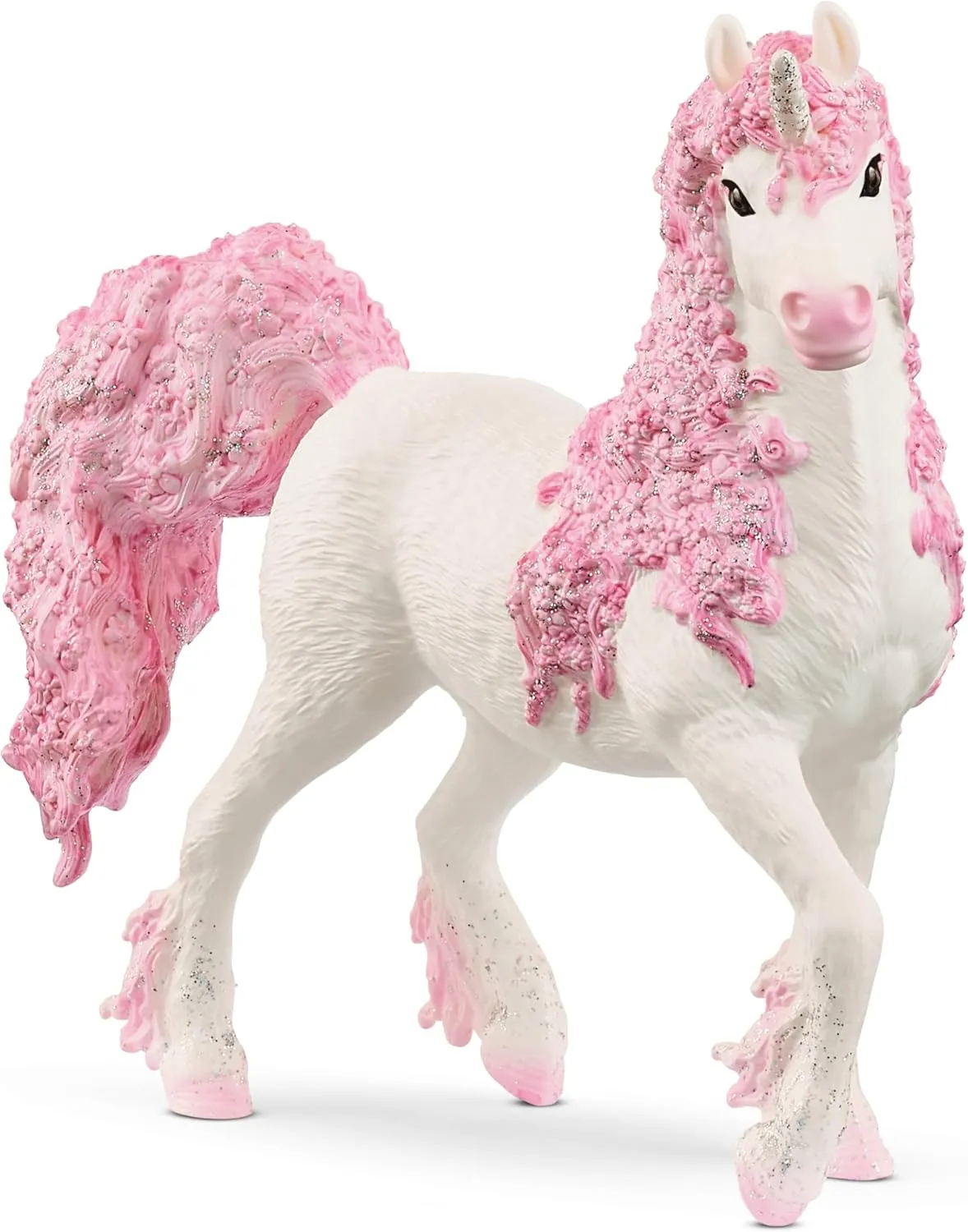 Schleich Bayala - Cute, 6" Flower Unicorn Mare Toy. Pretty, Pink Fantasy Action Figure for Girls and Boys. Fun, Imaginative Play Pegasus Fairy Figurine, Cool Mystical Toys for Kids Ages 5 , 70831