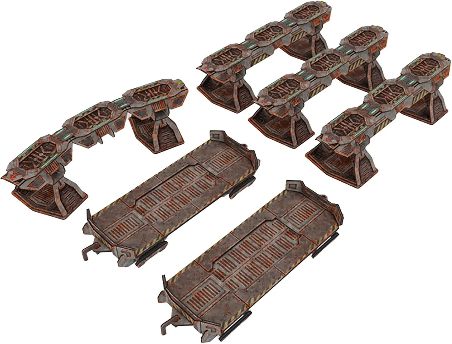 Sci-Fi Terrain: MagLev Rail Add-on, Abandoned Theme, Sturdy, Affordable, Great-Looking Full-Color Terrain, Quick and Easy to Assemble, Virtually Limitless Setups