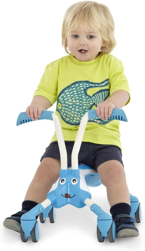 Scramblebug Tide | 4-Wheel Balance Bike | Designed for Toddler Balance and Confidence | Indoor or Outdoor Toy | Foldable for Easy Carrying | Great Birthday Gift for Kids 12 Months and Up