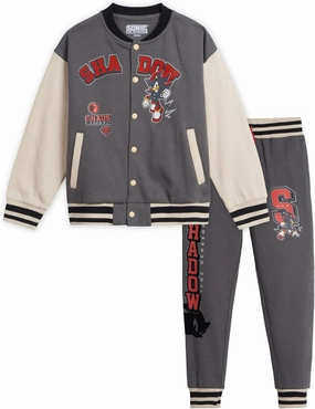 SEGA Sonic the Hedgehog Fleece Bomber Jacket and Jogger Pants Little Kid to Big Kid Sizes (4-14-16)