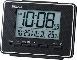 SEIKO Easton Digital Everything Alarm Clock, Black