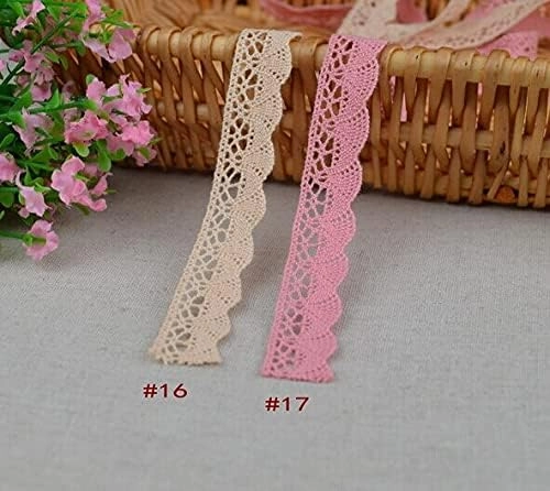 SELCRAFT 9mm -28mm Width 20meters/ lot Mixed Colored 100% Cotton Lace for Fabric/Home Furnishing Warp Knitting DIY Garment Accessories Style 1750