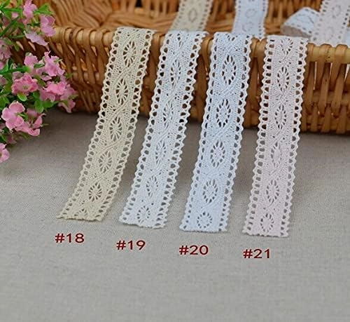 SELCRAFT 9mm -28mm Width 20meters/ lot Mixed Colored 100% Cotton Lace for Fabric/Home Furnishing Warp Knitting DIY Garment Accessories Style 1750