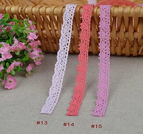 SELCRAFT 9mm -28mm Width 20meters/ lot Mixed Colored 100% Cotton Lace for Fabric/Home Furnishing Warp Knitting DIY Garment Accessories Style 1750