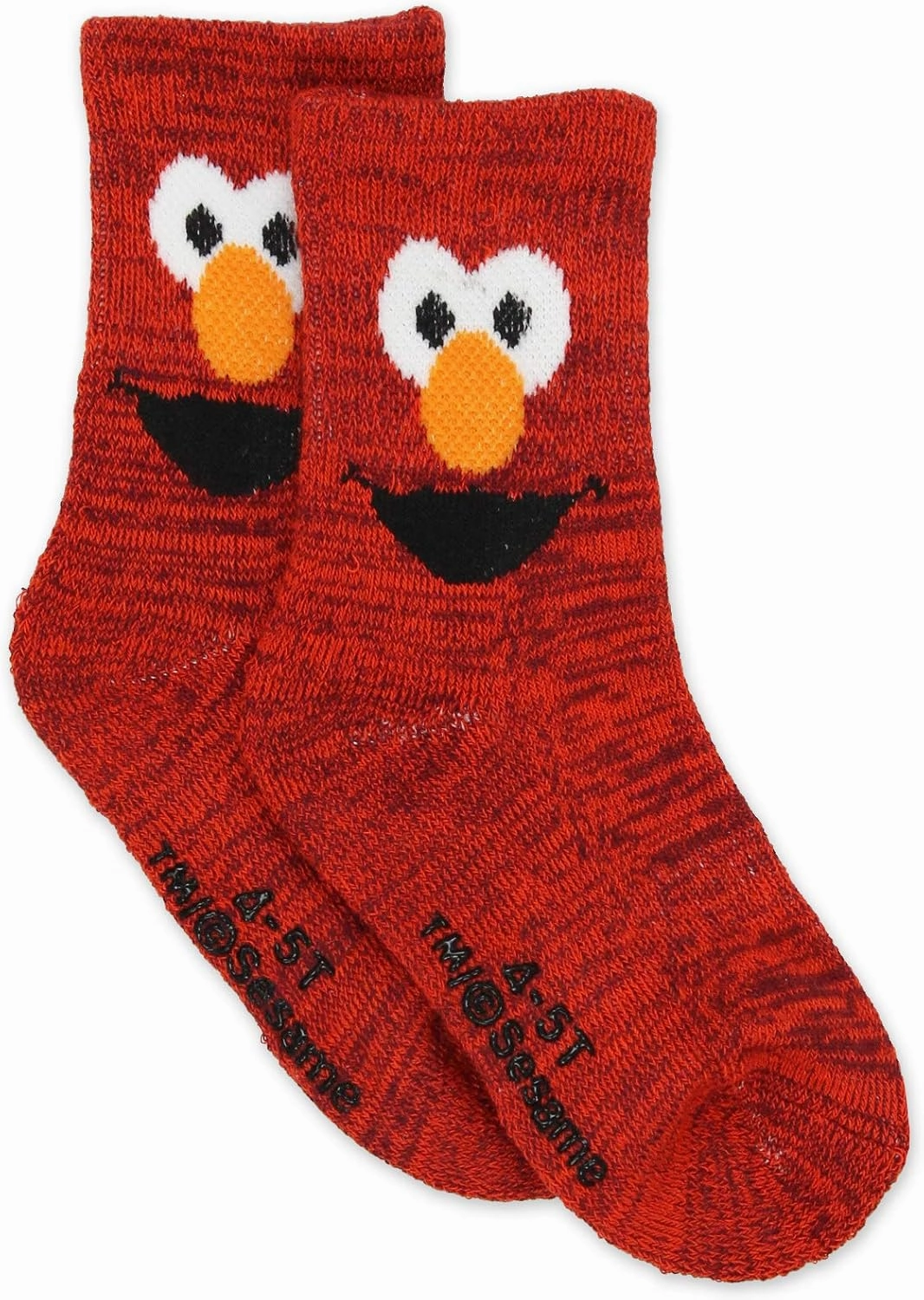 Sesame Street Elmo Boy's Girl's Multi Pack Crew Socks with Grippers (Baby/Toddler)