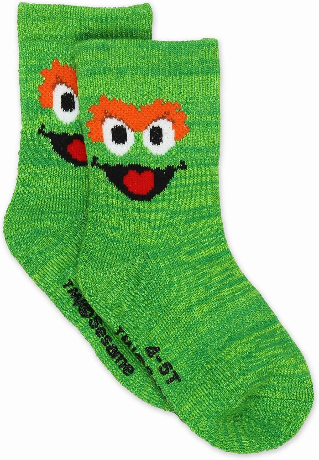Sesame Street Elmo Boy's Girl's Multi Pack Crew Socks with Grippers (Baby/Toddler)