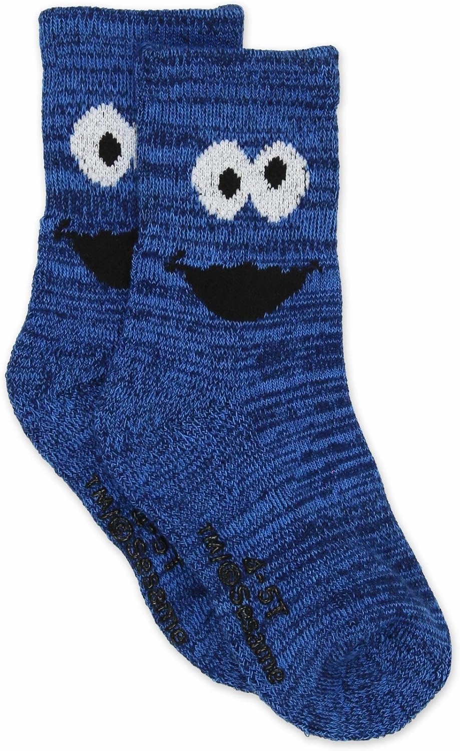Sesame Street Elmo Boy's Girl's Multi Pack Crew Socks with Grippers (Baby/Toddler)