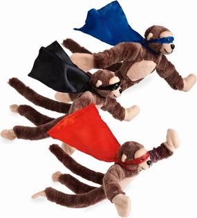 Set of 3 Flying Flingshot Howler Monkeys Plush Toys with Sound, 11.5''H