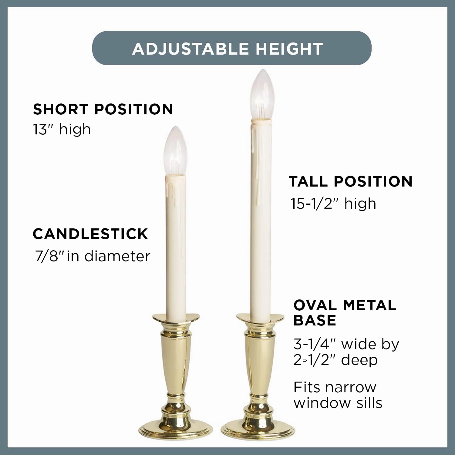 Set of 4 Battery Operated Window Candles with Remote Control - (Black Onyx)