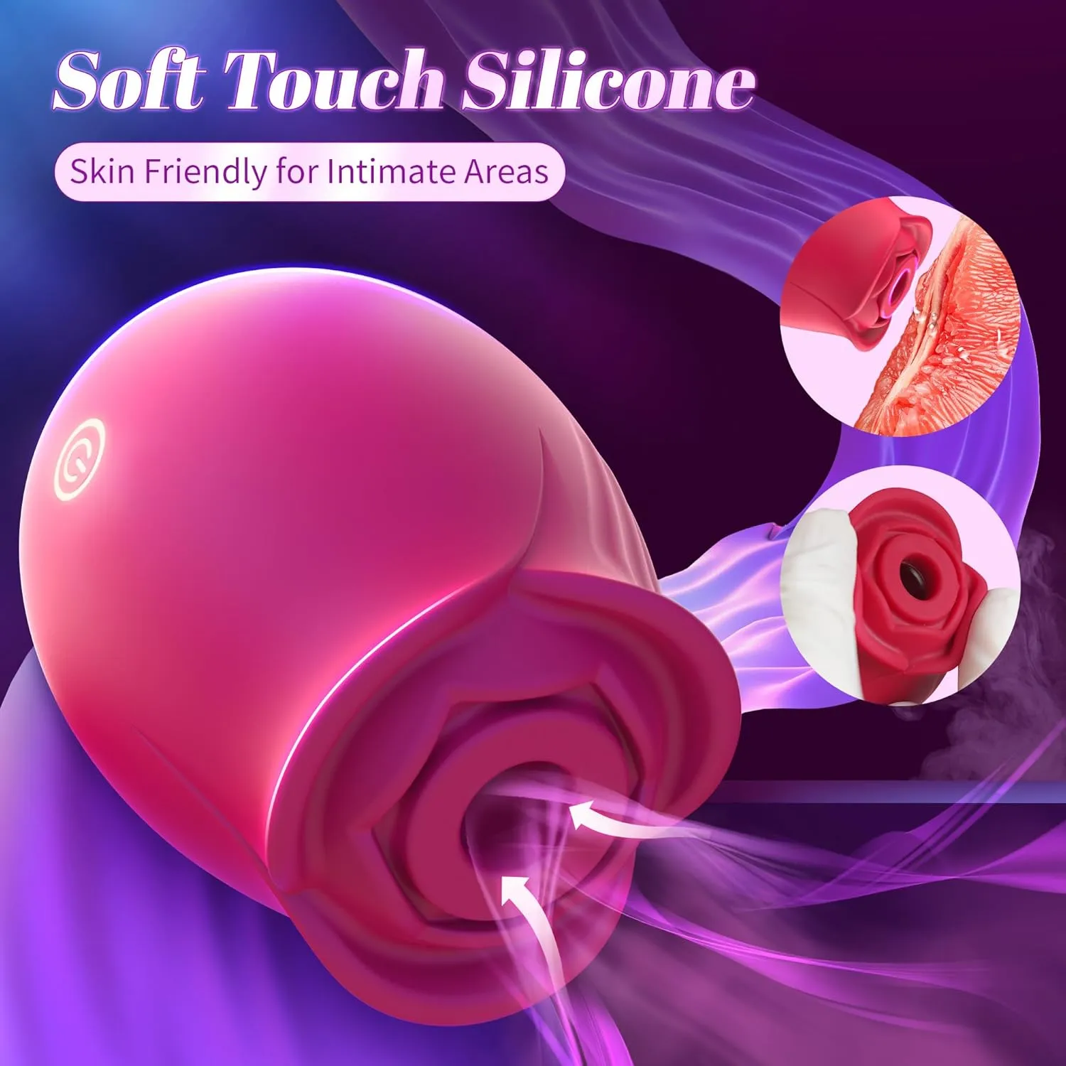 Sex Toys Rose Dildo Vibrator - Upgraded Adult Toys with 5 Sucking & Vibrating Modes for Women Clitoral Nipple, Rose Sucker Sex Toy Clitoral G Spot Vibrators for Woman Couples Adult Sex Games