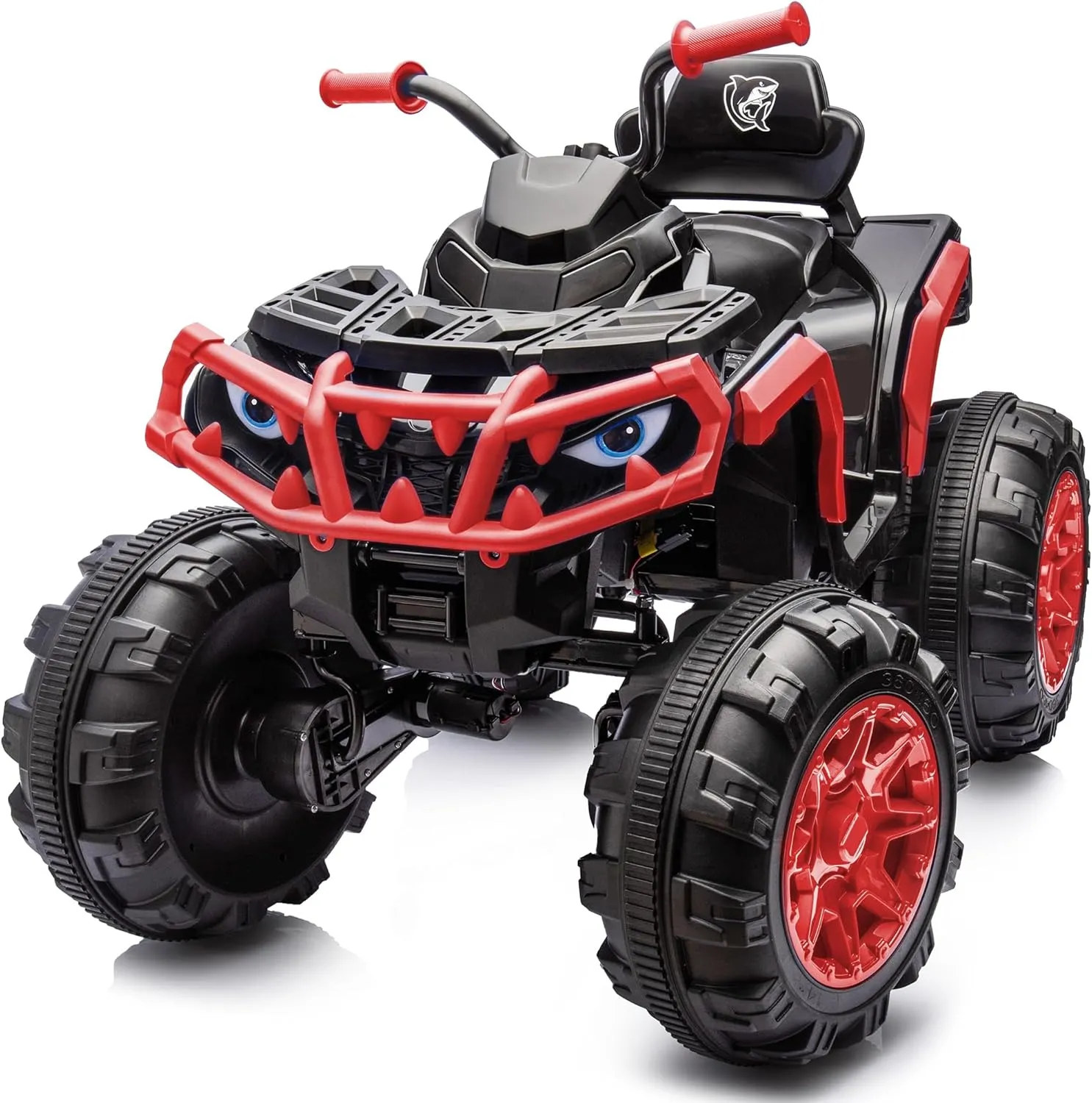 Shark Kids ATV 4 Wheeler, 24V 4WD Electric ATV Ride On Toy for Big Kids, 4X200W Motor, 5.6Mph Max Speed - Red