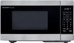 SHARP ZSMC0962KS Countertop Microwave Oven with Removable 10.6" Carousel Turntable, 0.9 Cubic Feet, 900 Watt CuFt, Stainless Steel