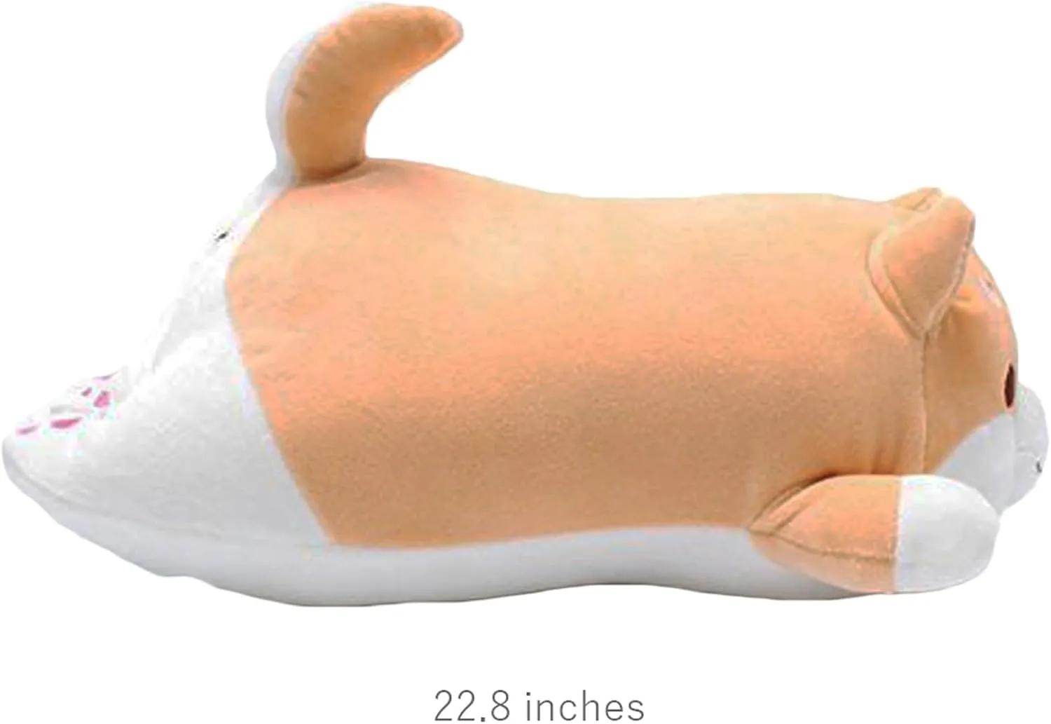 Shiba Inu Dog Plush Pillow, Cute Corgi Akita Stuffed Animals Doll Toy Gifts for Valentine's Gift, Christmas,Sofa Chair, Brown Round Eye, 22.8"