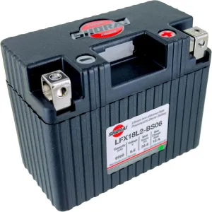 Shorai LFX Lithium-iron Battery, LFX18L2-BS06, 6.0Ah 6.6V, 39.6WHr, "L" Type, Case 2