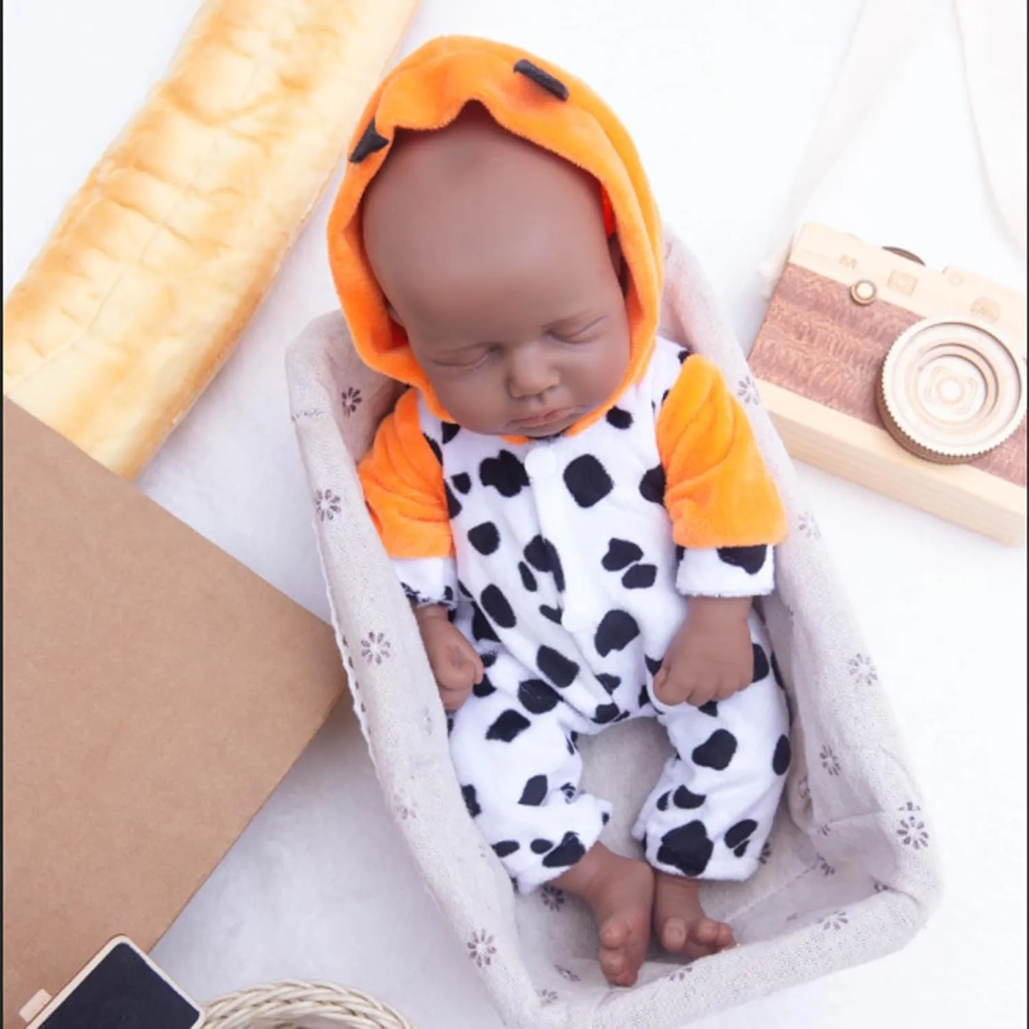 Silicone Reborn Baby Doll Full Silicone Baby Doll Realistic 1:1 Reduction Lifelike Reborn Baby Dolls Silicone Full Body Feeding Toy Gift for Kids