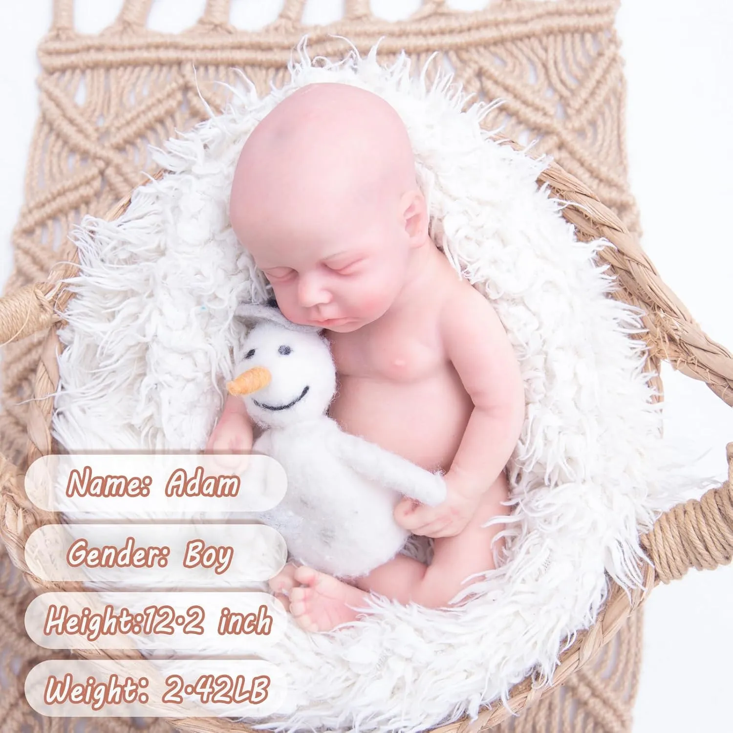 Silicone Reborn Baby Doll Full Silicone Baby Doll Realistic 1:1 Reduction Lifelike Reborn Baby Dolls Silicone Full Body Feeding Toy Gift for Kids