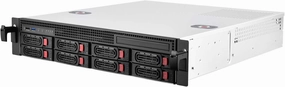 Silverstone RM21-308 2U Rackmount Server Case with 8 X 3.5 Hot Swap Bays Micro-ATX Support RM21-308-x