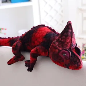 Simulation Chameleon Plush Toy, Super Soft 27.55inch Lizard Chameleon Stuffed Animal Toy, red Cute and Realistic Kids Birthday, Easter Gift, Sofa Decoration…