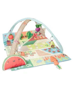 Skip Hop Tummy Time Mat, 3-in-1 Activity Baby Play Gym, Age 0 , Farmstand Grow & Play, Green
