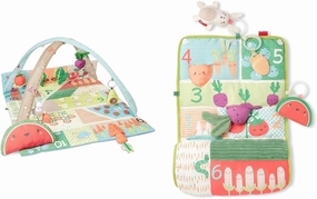 Skip Hop Baby Gym, Farmstand Grow & Play, Green & Baby Tummy Time Playmat, Farmstand