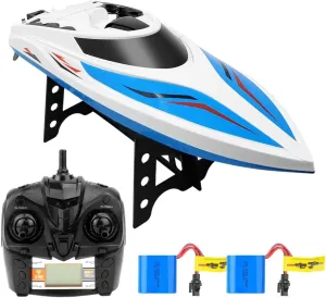 SkyCo H102 Rc Boat 2.4GHz High Speed Remote Control Boats for Kids and Adults. Electric RC Racing Boat Toy for Boys, Girls Outdoor Use Bonus Extra Battery