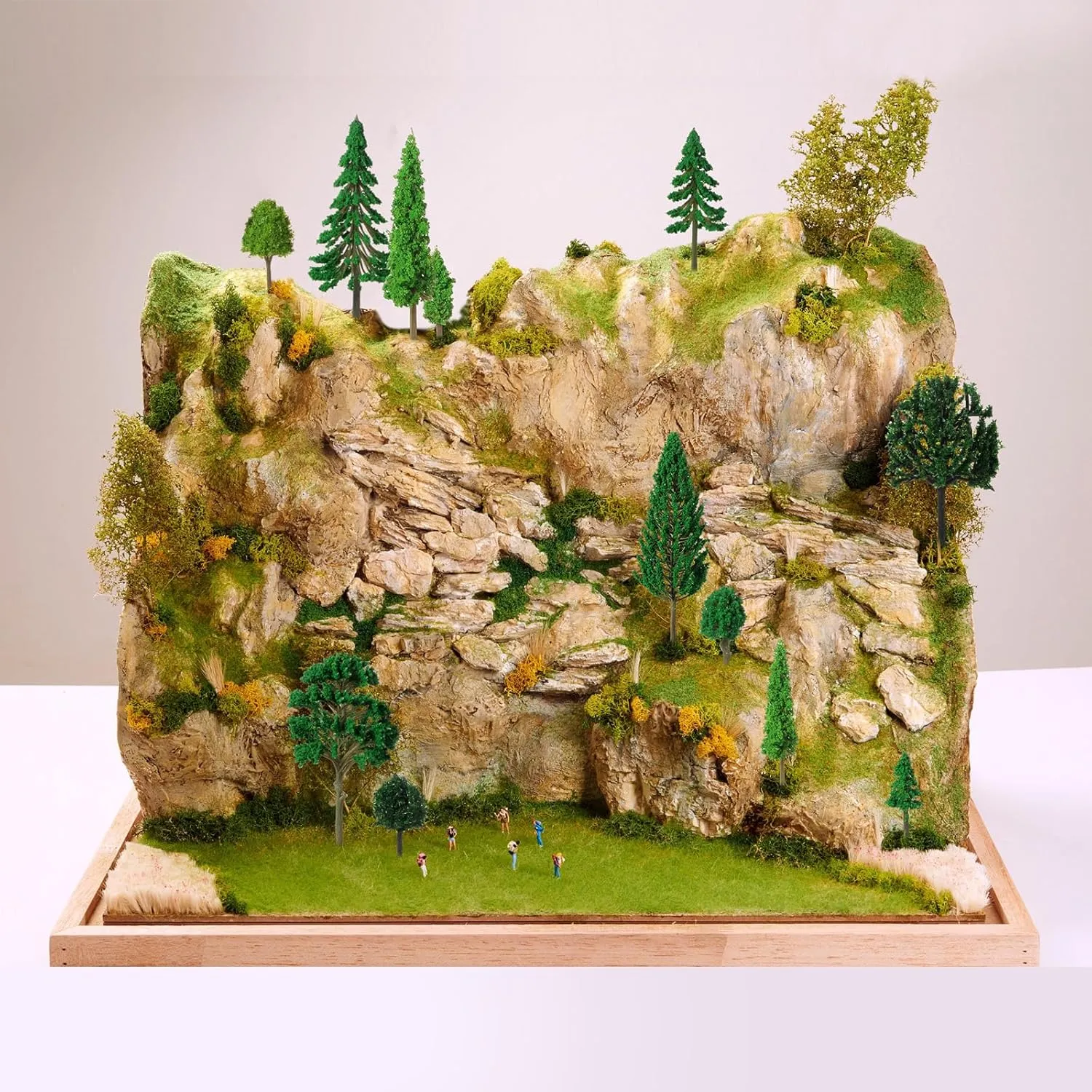 Skylety 35 Pieces Model Trees 1.2-6.3 Inch Mixed Miniature Toy Trees Diorama Supplies Fake Plants For Train Scenery Architecture Diy Crafts, Building Model Scenery Landscape Natural Green