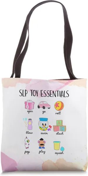 Slip Toy Essentials SLP Speech Pathologist Speech Therapy Tote Bag