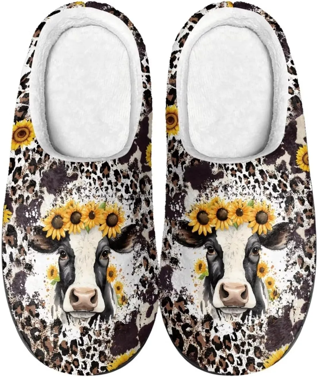 Slippers for Women Indoors and Outdoors, Mens Comfy Flannel Warm Slippers Flat Clogs Winter House Slippers