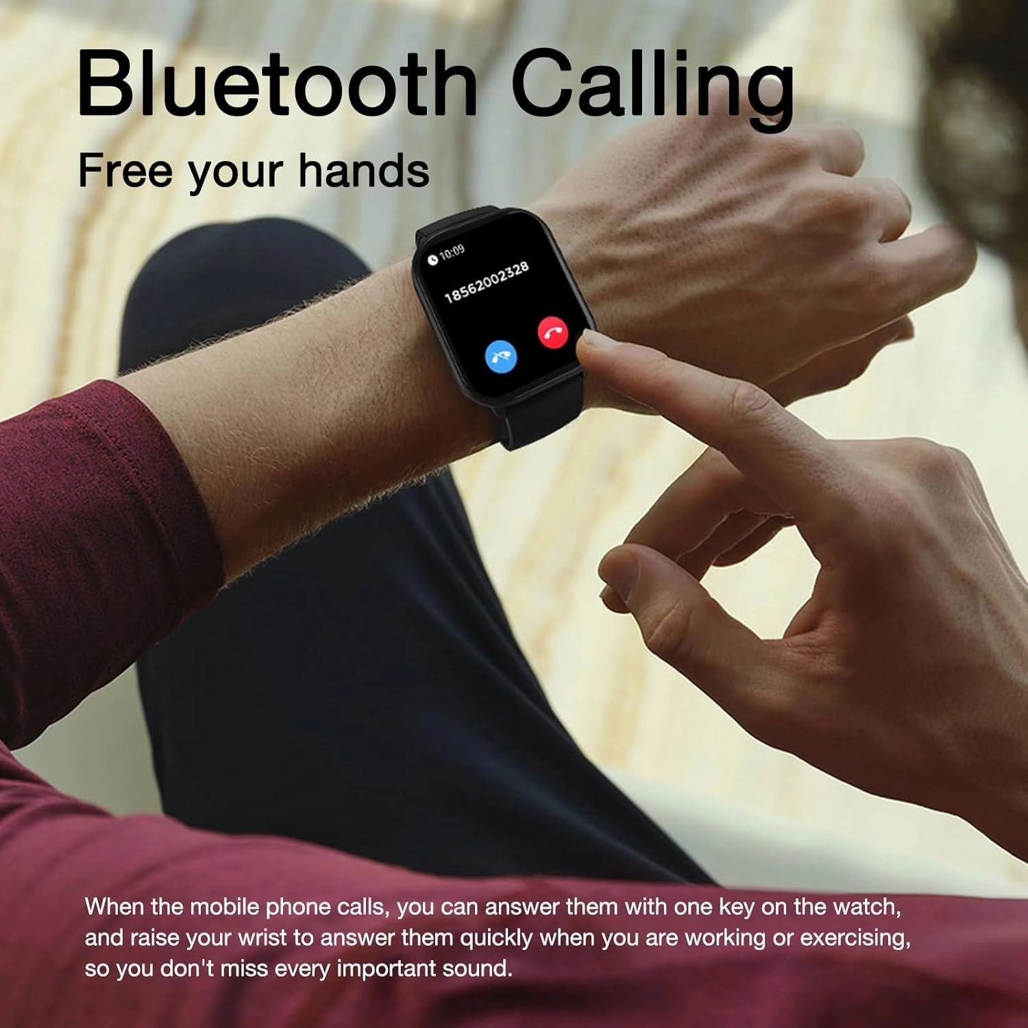 Smart Watch (Answer/Make Calls), 2.01" Fitness Tracker Watch for Men Women, Heart Rate Blood Pressure Monitor Sleep Tracker Step Tracker, Waterproof Smart Watches for Android iOS Phones