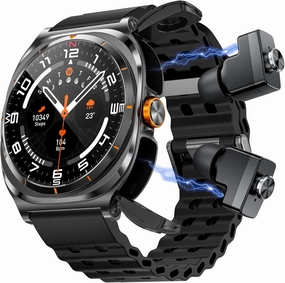 Smart Watch with Wireless Earbuds, Fitness Tracker Sports Watch, Compatible iPhone Android,Heart Rate Monitor, Sport Band Bluetooth Call Watches for Men 1.53" Steel Material Ultra-Thin Body