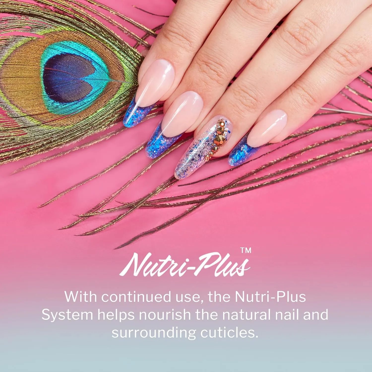SNS Nail Dip Powder, Gelous Color Dipping Powder - Fairy Blue Wren (Purple/Violet, Navy, Glitter) - Long-Lasting Dip Nail Color Lasts up to 14 days - Low-Odor & No UV Lamp Required - 1 Oz
