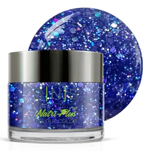 SNS Nail Dip Powder, Gelous Color Dipping Powder - Fairy Blue Wren (Purple/Violet, Navy, Glitter) - Long-Lasting Dip Nail Color Lasts up to 14 days - Low-Odor & No UV Lamp Required - 1 Oz