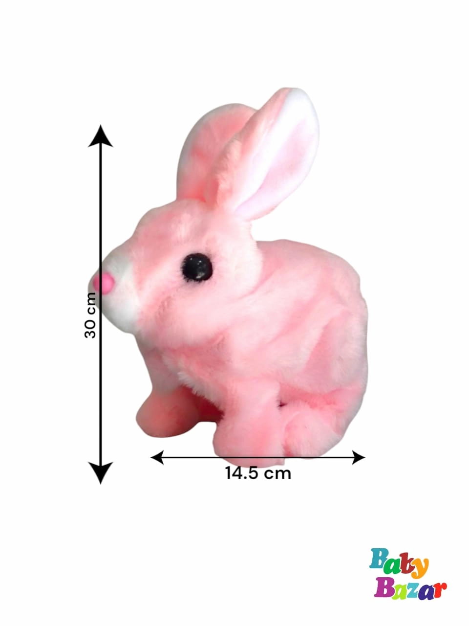 Soft Plush Walking & Talking Rabbit Toy Interactive Pink Bunny for Kids