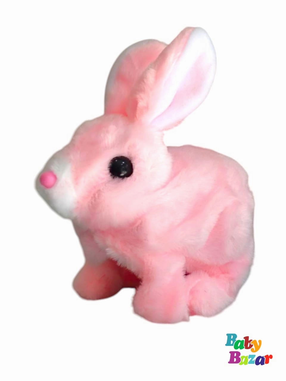 Soft Plush Walking & Talking Rabbit Toy Interactive Pink Bunny for Kids