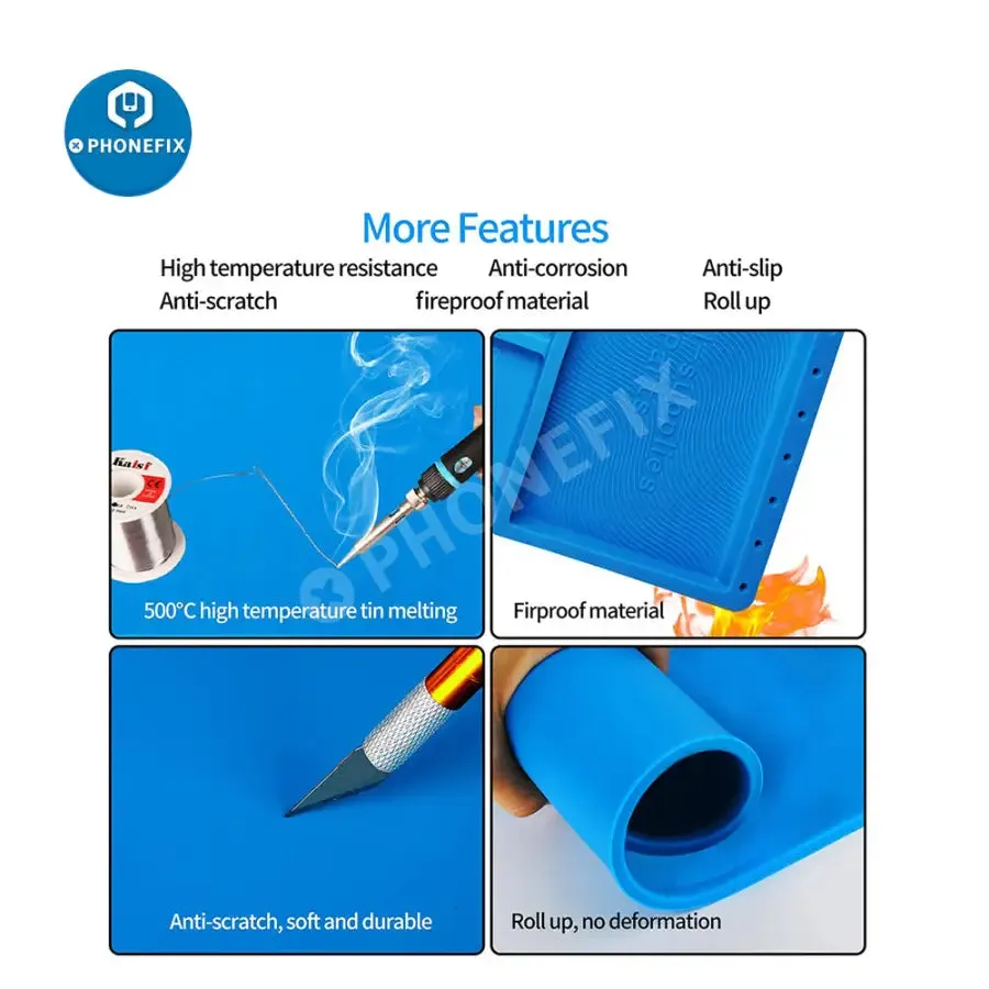 Soldering Mat Heat Insulation Silicone Pad Welding Repair Platform