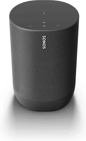 Sonos Move - Battery-powered smart speaker for outdoor and indoor listening, Wi-Fi and Bluetooth with Alexa built-in - Black