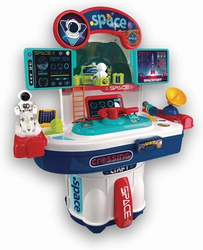 Space Toys for Kids – 2 in 1 Transforming Space Shuttle & Mission Control Playset with Astronaut, Lights & Sounds Effects, Interactive Space Station – Ages 3 