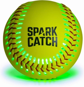 SPARK CATCH Light Up 12" Glow in The Dark Fastpitch Softball for Girls, Teens, and Players (Switch Version)