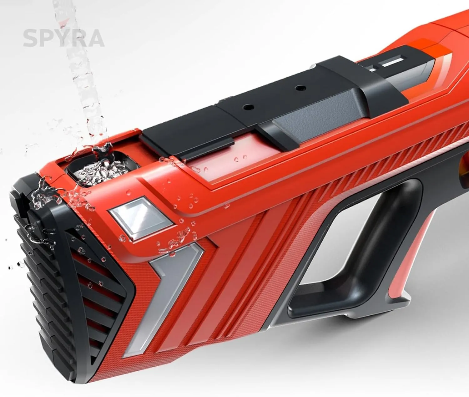 SPYRA Electric Water Gun Blaster, Lightweight Outdoor Squirt Toy Game, SpyraGO, Red