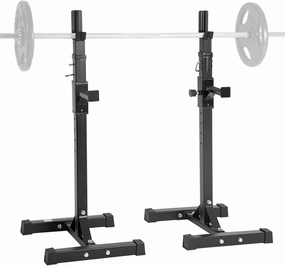 Squat Rack Adjustable Barbell Bench Press Stands 40"-66" Multi-Function Sturdy Steel Portable Barbell Rack for Home Gym Max Load 550lbs