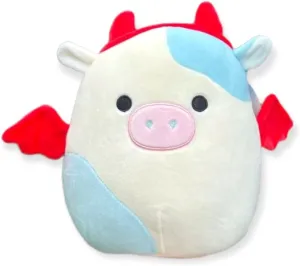 Squishmallow Official Kellytoy Halloween Squishy Soft Plush Toy Animals (Belana Cow (Devil Costume), 8 Inch)