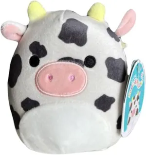 Squishmallows Official Kellytoy Valentines Squad Squishy Soft Plush Toy Animal (5 Inch, Colin Cow)