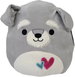 Squishmallows Official Kellytoy Valentines Squad Squishy Soft Plush Toy Animal (8 Inch, Shaun Schnauzer)