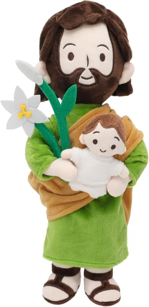 St. Joseph Plush Jesus Plush Jesus Stuffed Doll Christian Toy Gifts for Kids Christening Easter