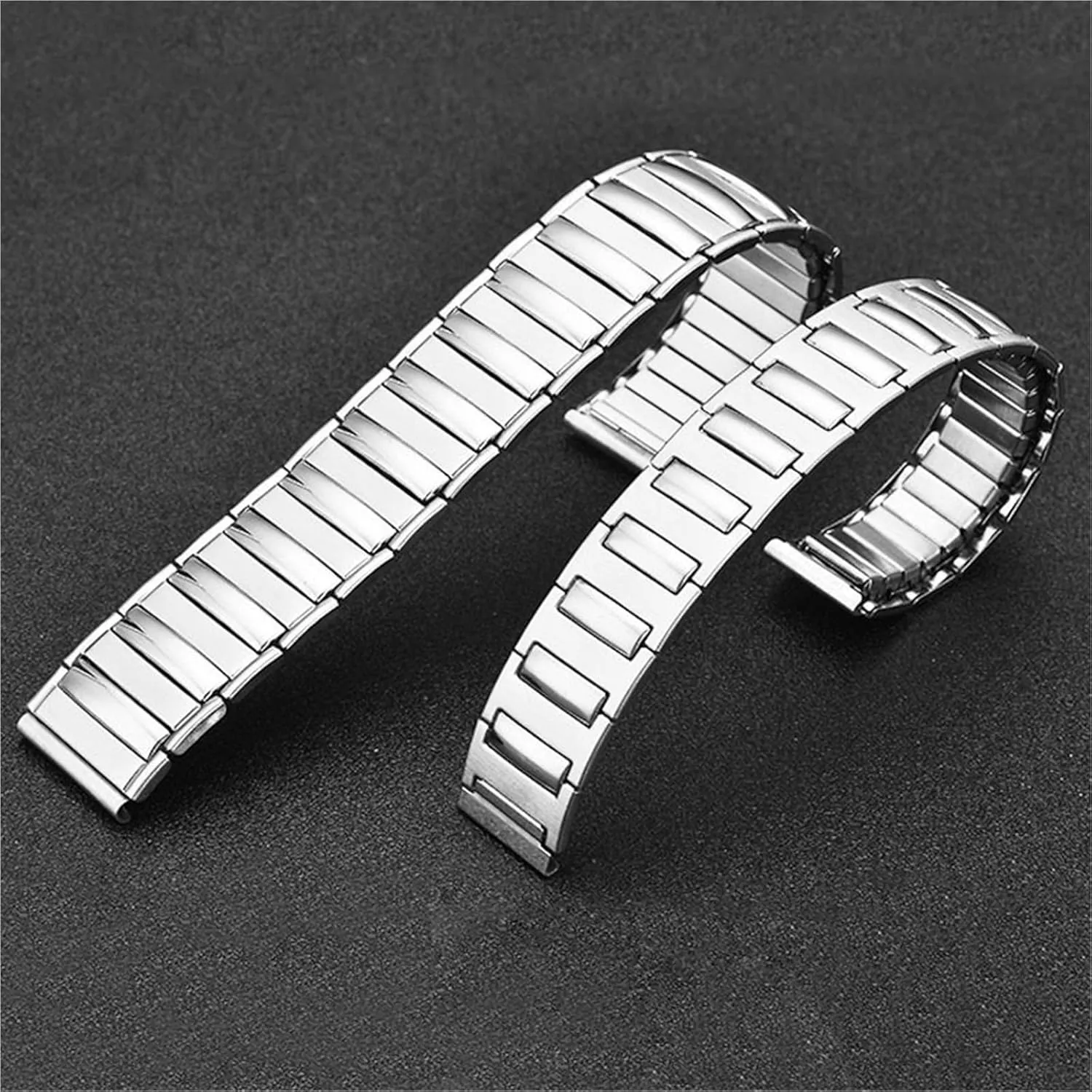Stainless Steel Elastic Watchband 12mm 14mm 18mm Metal Expansion Stretch Elastic Bracelet Unisex Wristband Suitable for Smart Watch