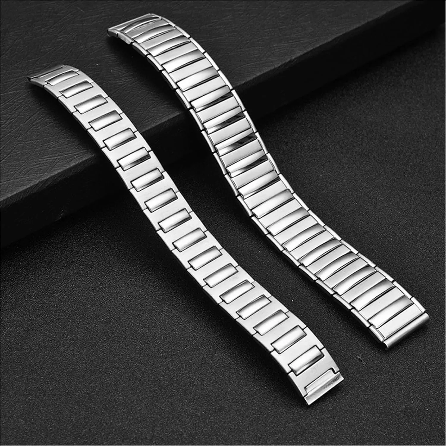Stainless Steel Elastic Watchband 12mm 14mm 18mm Metal Expansion Stretch Elastic Bracelet Unisex Wristband Suitable for Smart Watch