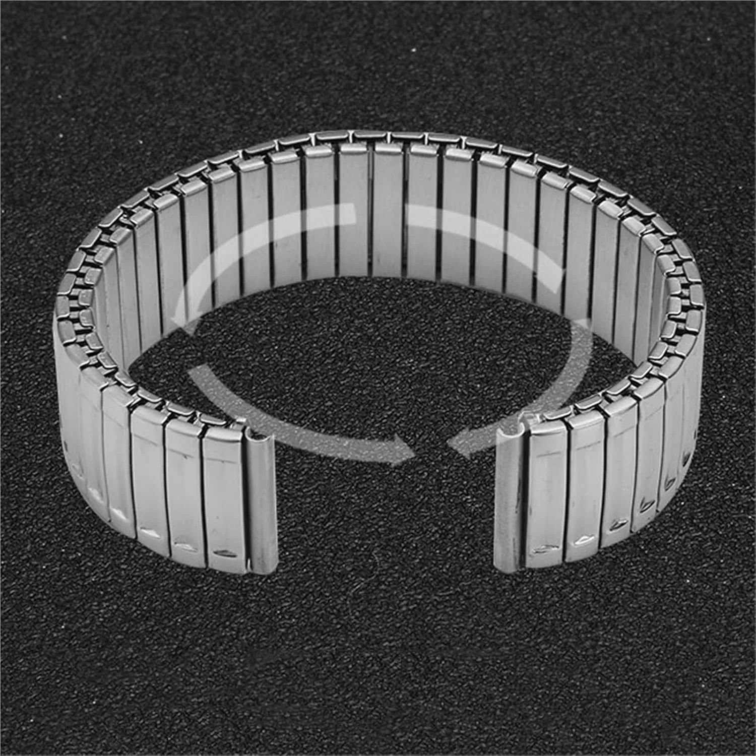 Stainless Steel Elastic Watchband 12mm 14mm 18mm Metal Expansion Stretch Elastic Bracelet Unisex Wristband Suitable for Smart Watch