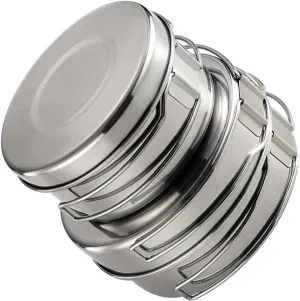 Stainless Steel Pot Set Camping Cookware Easy-Clean Outdoor Home Use Portable Camping Pan